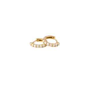 Opal Hoop Earrings – Limited Edition Gold & Opal Hypoallergenic Hoops