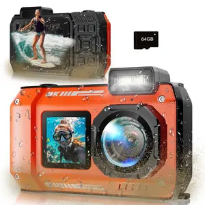 MaxMango 8K 10M/35FT Underwater Digital Camera Dual-Screen Waterproof Camera