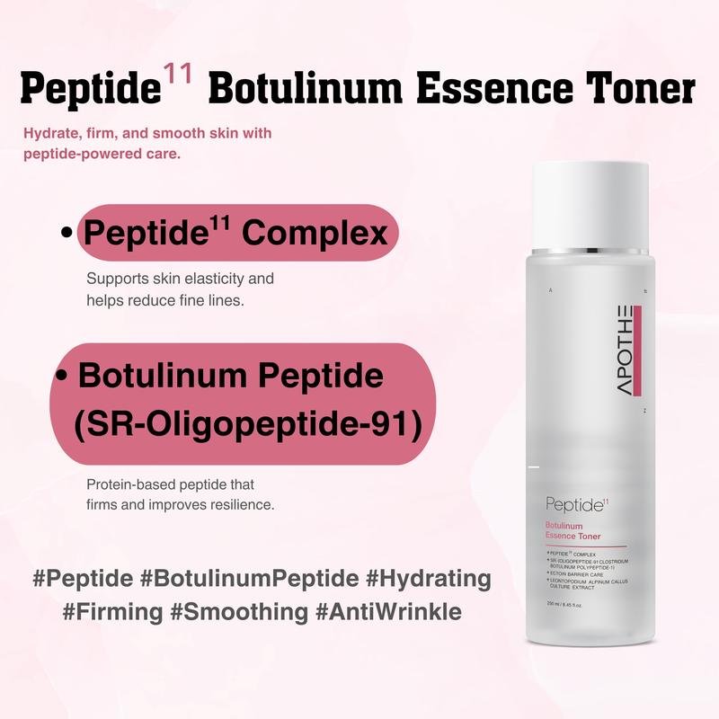 APOTHE Peptide¹¹ Botulinum Intensive Repair 4-Piece Set | 5-Layer Hydration + 11 Peptides | Firming & Barrier-Boosting Toner for Radiant, Elastic Skin