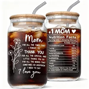 16oz Can Glass Coffee Mug - Motherhood Gift-Ready Gifts for Women, Ideal for Mother's Day, Birthday, New Mother Occasions, Coffee Cup, Mug