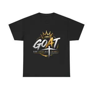 GOAT (God Over All Things) T-Shirt | Crown Cross Christian Faith Tee