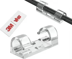 80 count Adhesive  Clips 90 Strips, Finisher Wire Clamp Cord Clips  Management Light Clips  Organizer Max.1/4" Wire Hider for Cords