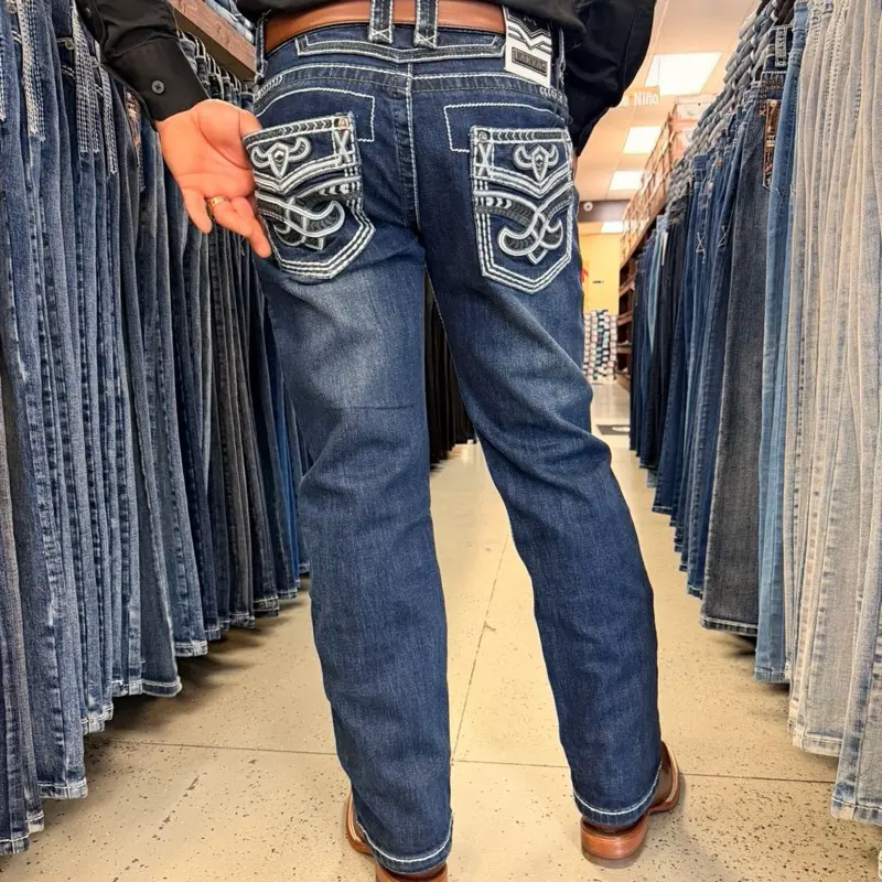 Men’s  Strong Arza Classic Denim Cowboy Jeans,