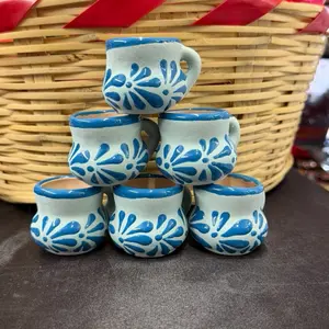 Blue Mini Tequileros  mexicano tequila shot set of 6