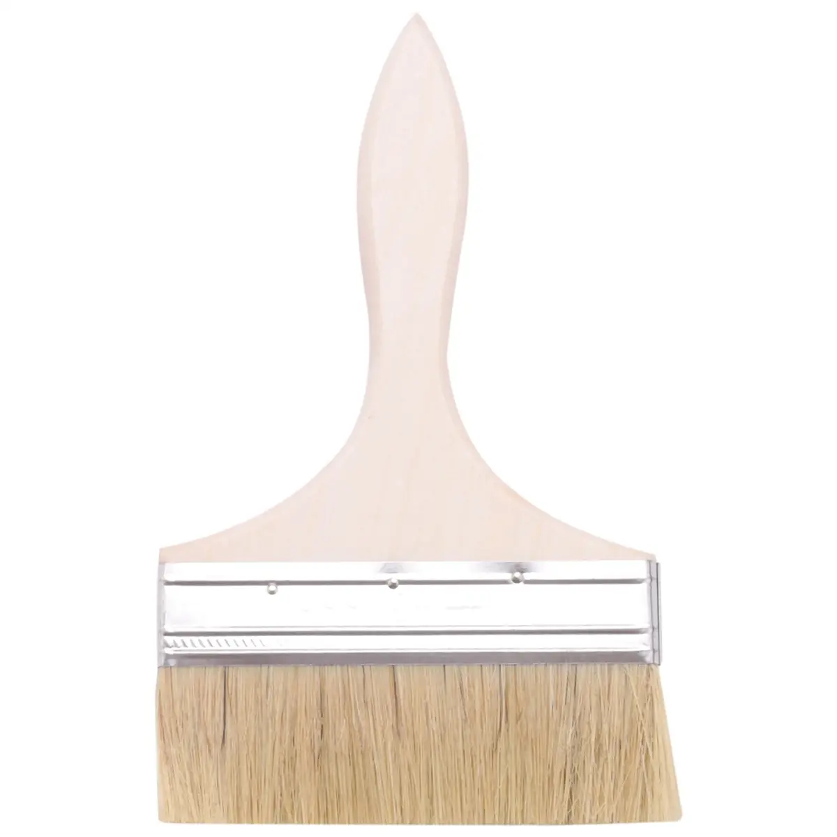 Wooden Handle Wide Bristle Paint Brush - 220x135mm, 208g, for Large Surfaces, Acrylics, Adhesives, Bold Strokes, Blending, Varnishes, Automotive & Motorcycle Use