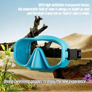 Unisex Anti-Fog Swimming Goggles, Soft Silicone Frame, Wide View + Leak-Proof Design, Suitable for Beach, Pool, Underwater Exploration