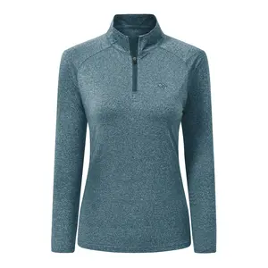 Womens 1/4 Zip Golf Shirt Long Sleeve Lightweight Golf Pullover Outdoor Athletic Tennis Polo Shirts