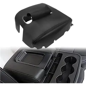 Center Console Cover Replacement fit for Chevy Silverado  Sierra 1500 2500 3500 2014-2018 Arm Rest Box Pad Console Lid Protection Saver, Center Console Armrest lid Cover, Jump Seat Black