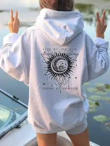 Live By The Sun Dream By The Moon Hoodie, Mystical Hoodie, Astrology Hoodie,Moon Phases Hoodie,Moon Hoodie, Boho Hoodie, Gift For Moon Lover
