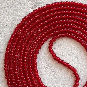 CRAVE - Tie On Waist Beads - 45 to 60 inches Waistbeads - Red Waistbeads - Valentines Waistbeads - Made By Venus Waistbeads