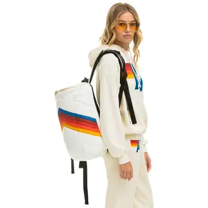 PEAK PUFFER BACKPACK - WHITE GLOSSY