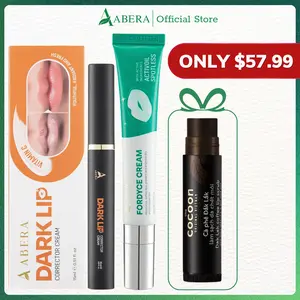 Combo Abera Fordyce Cream & Abera Dark Lips Corrector Cream - Reduce Fordyce Spots on Lips, Return Rosy, Smooth Lips