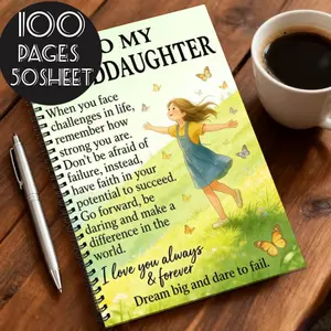 1 One 21cm * 14.8cm A5 spiral-bound notebook, highly suitable for planning diaries, office supplies, daily use, creative diaries, cute notebooks, family holiday gifts, inspirational grand-daughter-themed designs