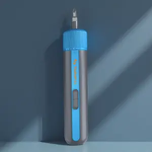 Tilswall 4V Mini Cordless Electric Screwdriver Kit: 25pc S2 Steel Bits, 4-Level Torque (2.6-10N.m), 260 RPM Motor with LED Light & Portable Case for DIY & Home Repair (Blue)