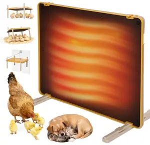 PawGiant Chicken Coop Heater, Pet Heating Plate, 16" x 12" Warmer Brooder Heater for Baby Chicks Pets with Adjustable Height and Angle, Cat Puppy Dog House Heater