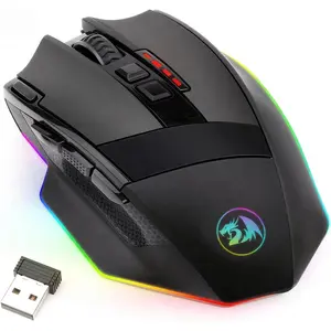 M801  Gaming , RGB Gaming  with MMO 9 Programmable Macro Editing Buttons, UP 16000 Adjustable DPI, Rapid Fire Button for , Windows,PC - , Black