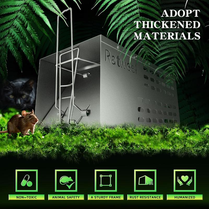 Humane Trap Live Mouse Trap Indoor Catch and Release Animal Cage Multi Large Bait Outdoor Reusable Chipmunk Mice Voles Rodent That Work (1)