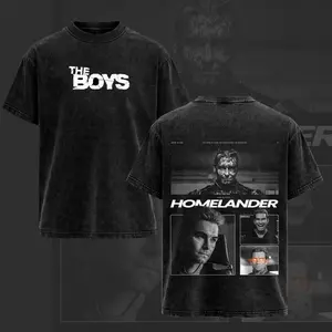 Retro Graphic Tee Wash, Homelander Anti Hero Streetwear Top, Vintage Comic Tee