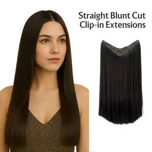 Hair Extension Straight Blunt Cut