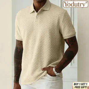 Men’s Patchwork Polo Shirt – Short Sleeve Business Casual Lightweight Breathable Summer Solid Color Polo Tee Work Shirt / Office Polo / Smart Casual / Golf Shirt