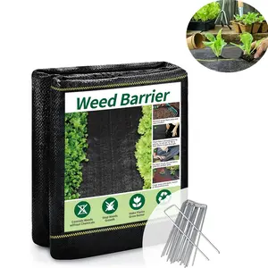 1.3ft x50ft Black Weed Barrier 3.5oz Landscape Premium Fabric-Heavy Duty Woven Ground Cloth with Superior Permeability Weed Control Convenient Design，Suitable for courtyard planting