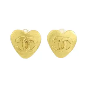 Pre-owned CHANEL Stainless Small Leather Goods Vintage Earrings