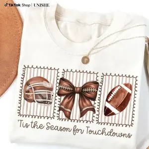 Football Shirt, Tis the Season for Touchdowns Tee, Retro Game Day Shirt, Football Mom Gift, Football Mama Season Shirt