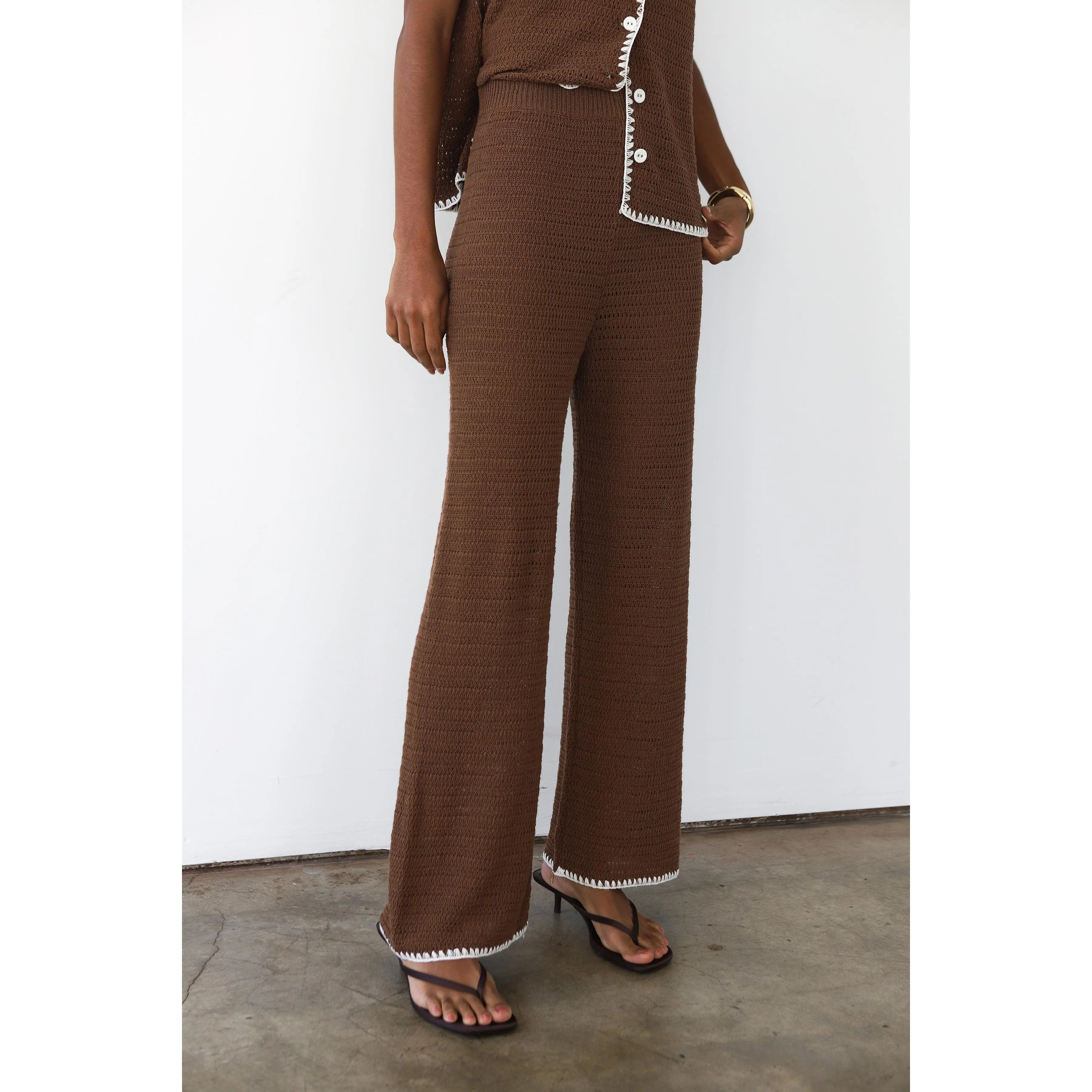 Clara Stitch Pant - Chocolate