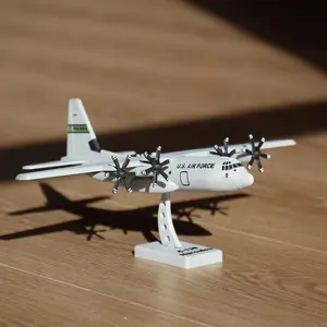 C-130j Aircraft Model Airplane, Super Hercules Sculpture, Realistic Design, Assembled Model, Home Office Decor, Perfect Gift for Aviation Enthusiasts
