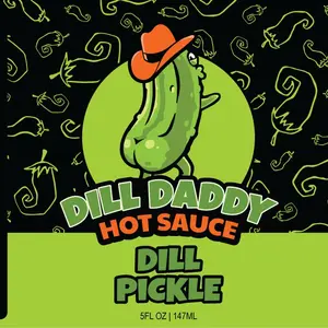 Dill Daddy Dill Pickle Hot Sauce 5oz Bottle Mild/Medium Heat Flavor