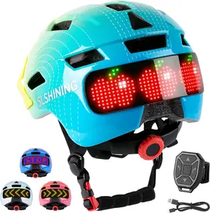 Kids Bike Helmets with LED Display, High Visibility, Turning & Stop Signal Light, Helmet for Kids 3-5, 5-8, 8-14, Adjustable for Youth Boys Girls, Safety Cycling, Scooter