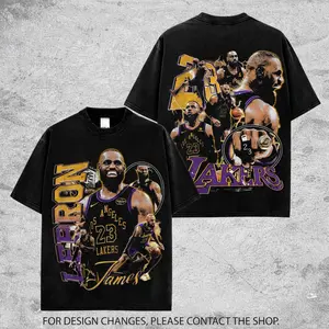 Vintage LeBron James Graphic Tee For Lakers Nation. King James 23 Lakers Basketball Streetwear Shirt, Oversized Unisex Fan Tee Gift for Men & Women