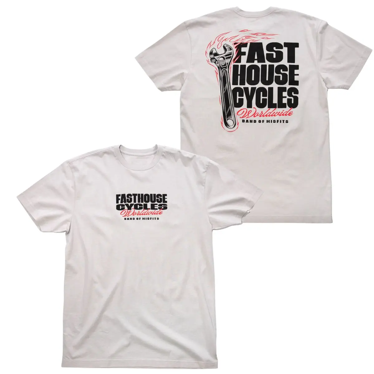Fasthouse Cycles Logo T-Shirt 2 Sides, Worldwide Motorcycle Graphic Tee