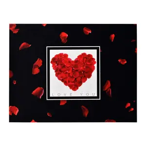 Yay Novelty 214 5.5 x 4.25 in. Radiant Pearl Cardstock Greeting Card - Love You Card Heart of Roses