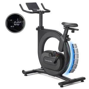 【GARVEE】Exercise Bike for Home, Magnetic Obstruction Stationary Bikes, Indoor Cycling Bicycle with Adjustable Seat, Fitness Bikes with LED Monitor, Smart Workout App, 300lbs Capacity, Black