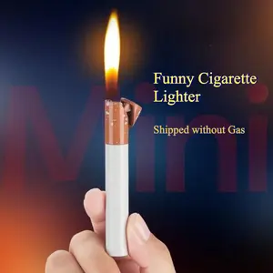 Funny Metal Lighter(Without Gas) - Wind-Resistant Flame, And Refillable Butane System  (Butane Gas Not Included)