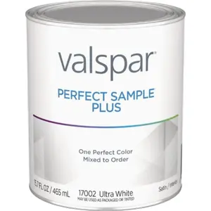 Valspar 028.0017002.004 Sample Interior Latex Satin Ultra Paint, White