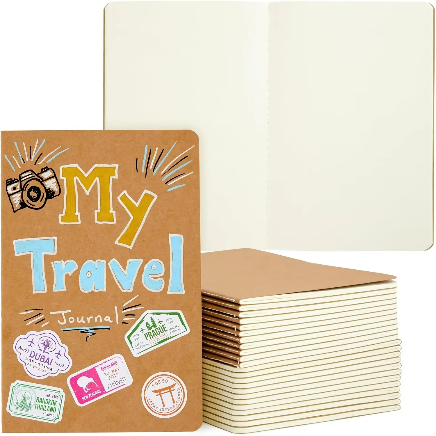 A5 Type Tn Book for Traveler's Notebook, 30 Sheets/60 Pages, Daily Planners, Weekly Check-, Office & School Supplies, Gifts, Blank Notebook