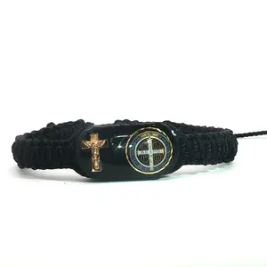 St Benedict Cross Black Bracelet