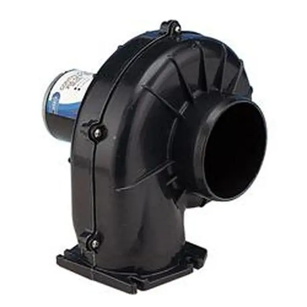 Jabsco 35760-0094 Long-Lasting Plastic Flange Mount Blower - 4 in. Slip-On Inlet, 23V, 250 CFM High-Capacity, 6.4 lbs Lightweight, 5,000-Hour Life Extended Motor, for Heavy Duty Flat Surface Use & Continuous Ventilation