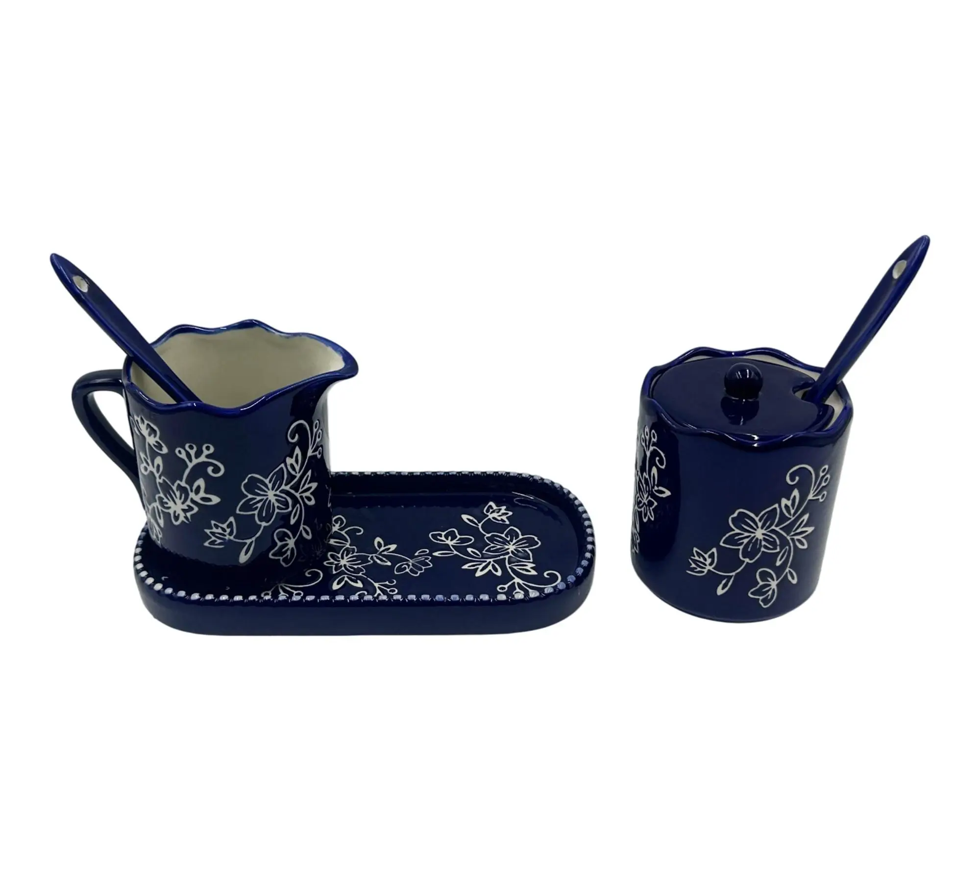 Temp-tations Cream and Sugar Set with Serving Plate