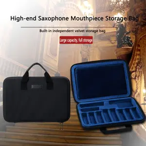High-Quality Alto Saxophone Mouthpiece Storage Bag, Universal Eva Handbag for 12 Pieces, Durable Fabric Case for Musicians