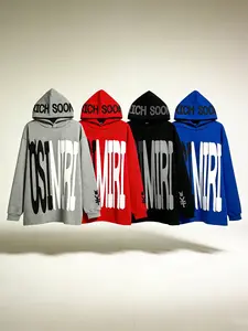 OSIMIRI Winter Outfit Hip-Hop Style Hooded SweatshirtLoose Fit Hoodies for Men Leisure Essential Alpha BetfoamY2K Streetwear Christmas Gifts Casual Pullover SportswearTops Clothes Menswear Sporty