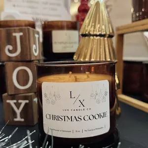 Lux Candle Co Christmas Cookie Candle - 100% Soy/Non Toxic - Decor, gifts