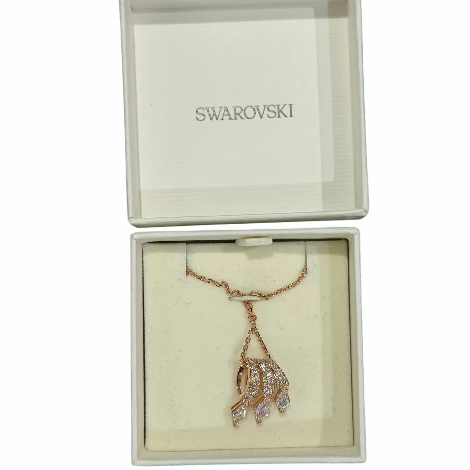 Pre-owned Swarovski Dragon & Phoenix Pendant Necklace