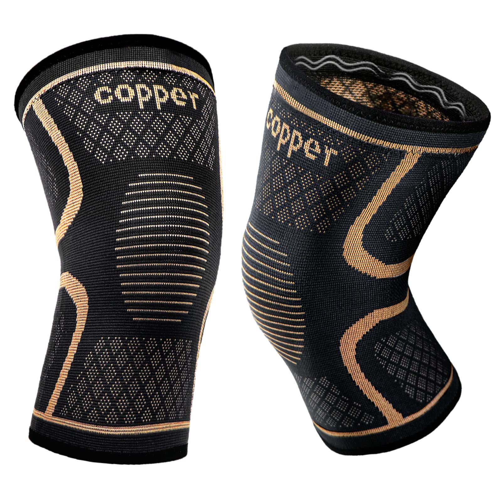 ARITAUM Copper Knee Braces for Men and Women (1 pair) -Knee Supports Copper Compression Knee Sleeve for Knee Pain, Arthritis, Sports and Recovery Support