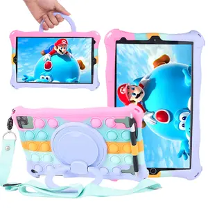 Rotating Funda 10.1" Universal Silicone Tablet Case 10 10.1 inch Android Tablet PC Shockproof Stand Cover 25*16CM/9.84*6.3inch