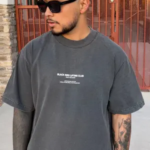 Black Bird Tee Cotton Grey