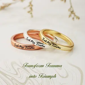 FU*K MY TRAUMA Ring – A Symbol of Strength and Defiance