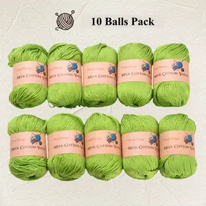Think Things Acrylic Yarn for Crocheting Bulk DIY Knitting Bright Green Yarns Large 10 Balls Pack 17.6oz Weaving Knit Tool Pink Crocheted for Beginners